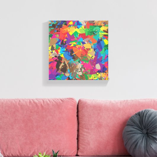 Kleurstaalspatten Canvas Afdruk (Insitu (Woonkamer))