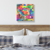 Kleurstaalspatten Canvas Afdruk (Insitu (Slaapkamer))