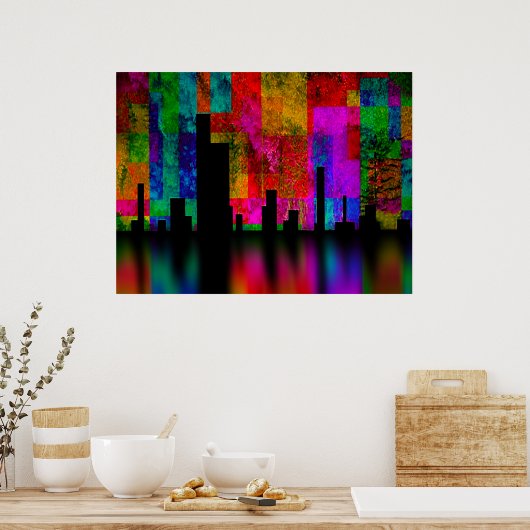 Kleurstadtrilling Poster (Keuken)