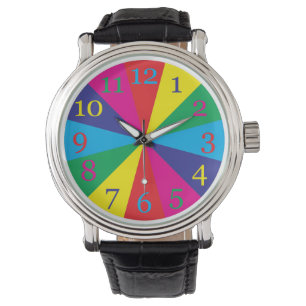Kleurstalen Geel Groen Cyaan Blauw M Horloge