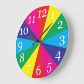 kleurstalen gele cyaan blauw magenta rood grote klok (Hoek)