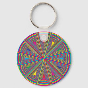 kleurstalen gele cyaan blauw magenta rood sleutelhanger