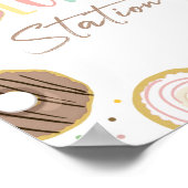 Kleurstation Donut Pink Girl Birthday Sign Poster (Hoek)