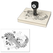 Kleurstempel - Koi Carp Fish Rubberstempel (Gestempeld)