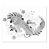 Kleurstempel - Koi Carp Fish Rubberstempel (Afrduk)