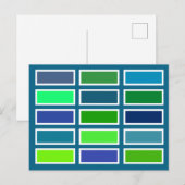 Kleurstenen (blauw/groen) briefkaart (Voorkant / Achterkant)