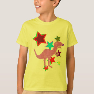 Kleursterren Roze T-Rex Dinosaur T-Shirt