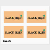 Kleurstiften voor de zwarte en de zwarte rechthoek rechthoekige sticker (Vel)