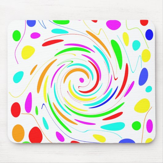 Kleurstip Swirl Mousepad Muismat (Voorkant)