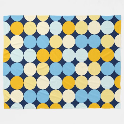 Kleurstippen 02 - donkerblauw fleece deken (Voorkant (Horizontaal))