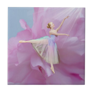kleurstof Ballerina in Arabesque Tegeltje
