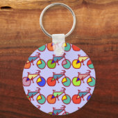 kleurstof bikes pattern sleutelhanger (Voorkant)