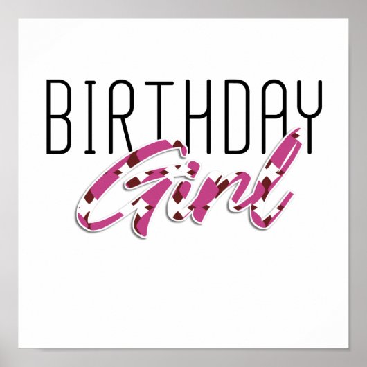 kleurstof Birthday girl Poster (Voorkant)