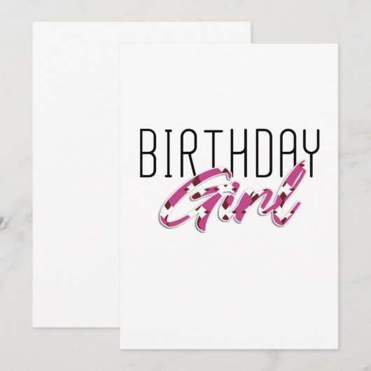 kleurstof Birthday girl Save The Date (Voorkant / Achterkant)