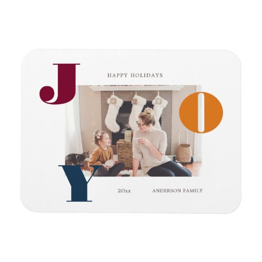 kleurstof bold modern fotoscript magneet (Horizontaal)