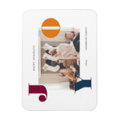 kleurstof bold modern fotoscript magneet (Verticaal)