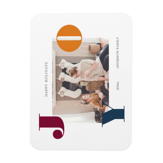 kleurstof bold modern fotoscript magneet (Verticaal)