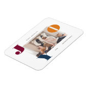 kleurstof bold modern fotoscript magneet (Linkerzijde)