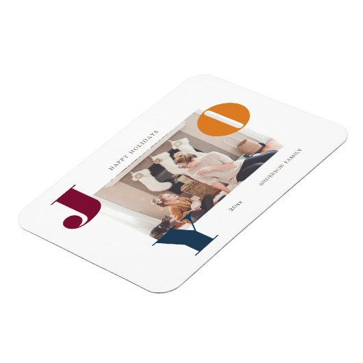 kleurstof bold modern fotoscript magneet (Linkerzijde)