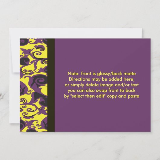 Kleurstof demper/plum/geel/zwart/lavender kaart (Achterkant)