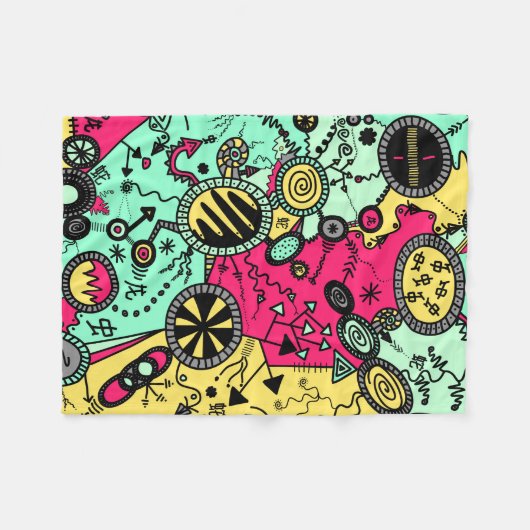 Kleurstof Fleece Deken (Voorkant (Horizontaal))