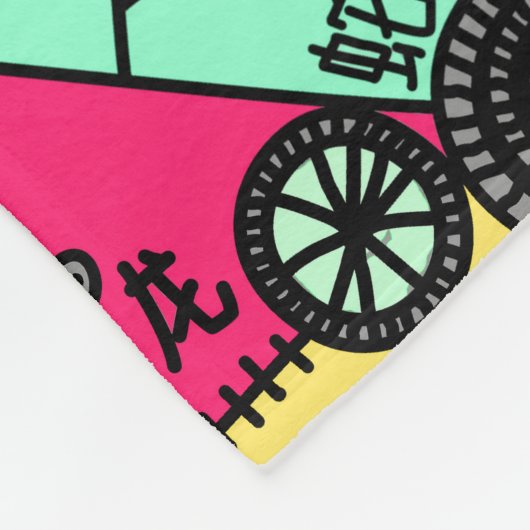 Kleurstof Fleece Deken (Hoek)