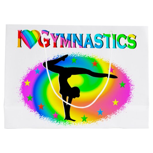  KLEURSTOF IK HOOR VAN GYMNASTISCH ONTWERP LARGE CADEAUTASJE (Achterkant)