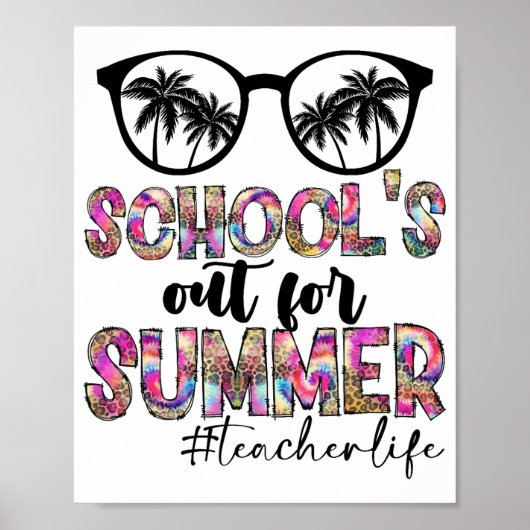 Kleurstof laatste dag van de school uit voor de zo poster (Voorkant)