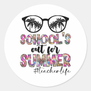 Kleurstof laatste dag van de school uit voor de zo ronde sticker