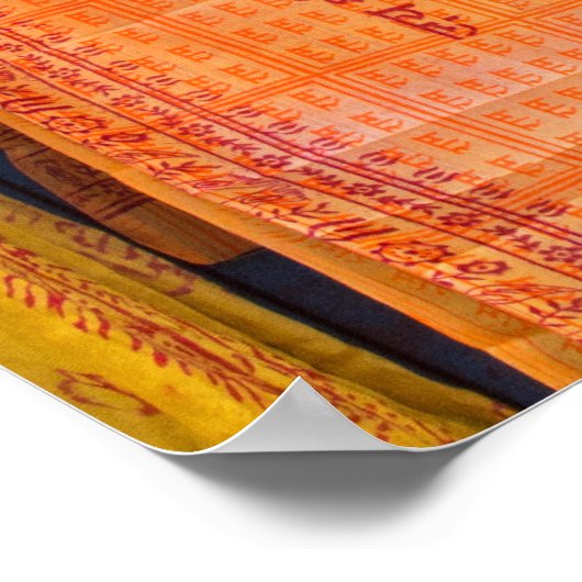 Kleurstof op de markt poster (Hoek)