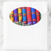 Kleurstof Ovale Sticker (Tas)