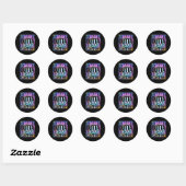 Kleurstof Recht Uit 5e Grade Afstuderen CL van 202 Ronde Sticker (Vel)