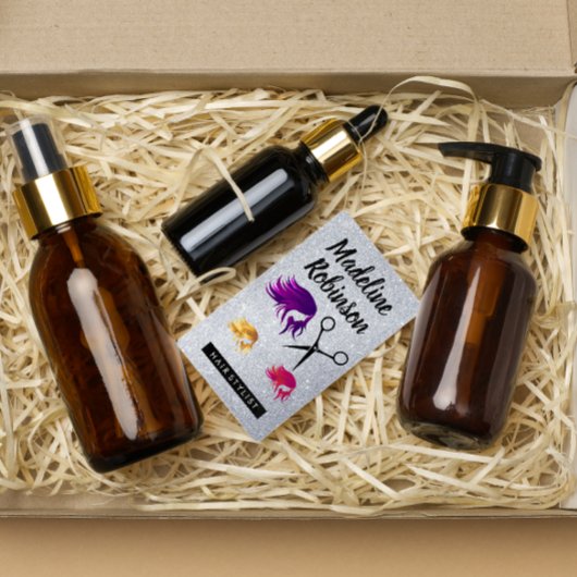 Kleurstof | Salon Scissors | Glitter Afsprakenkaartje