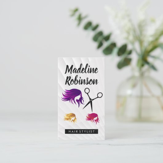 Kleurstof | Salon Scissors | Schoonheid Afsprakenkaartje (Staand voorkant)