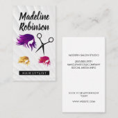 Kleurstof | Salon Scissors | Schoonheid Afsprakenkaartje (Voorkant / Achterkant)