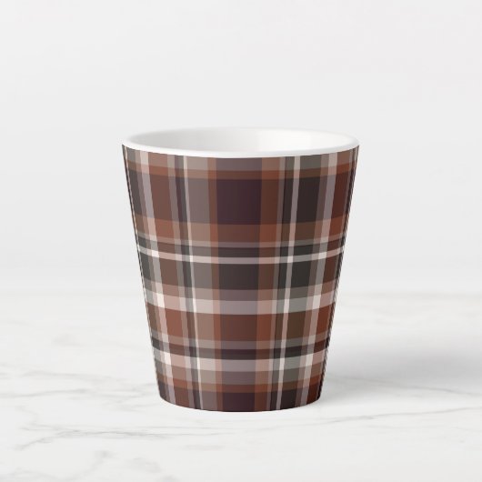 Kleurstof Tartan Latte Mok (Voorkant)