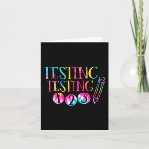 Kleurstof Test Dag Leraar Examen Testen 1-2-3 Kaart