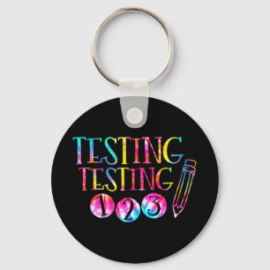 Kleurstof Test Dag Leraar Examen Testen 1-2-3 Sleutelhanger