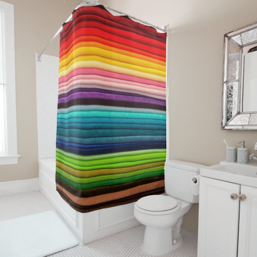 Kleurstof textiel douchegordijn (In situ)