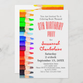 Kleurstof Theme Regenboogpennen Kinderen van Birth Kaart (Voorkant / Achterkant)