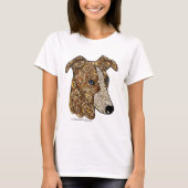Kleurstof Whippet Doodle Dog T-Shirt (Voorkant)