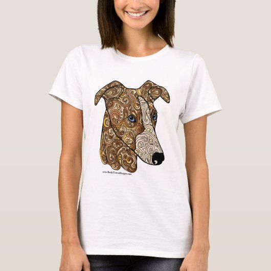 Kleurstof Whippet Doodle Dog T-Shirt (Voorkant)