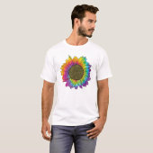 KLEURSTOF ZONNEBLOEM Vrede Liefde T-shirt (Voorkant volledig)