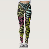 Kleurstofafdrukken — luipaard en Zebra Leggings (Voorkant)