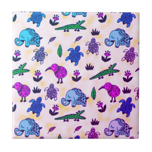 Kleurstofafdrukken Tegeltje (Voorkant)