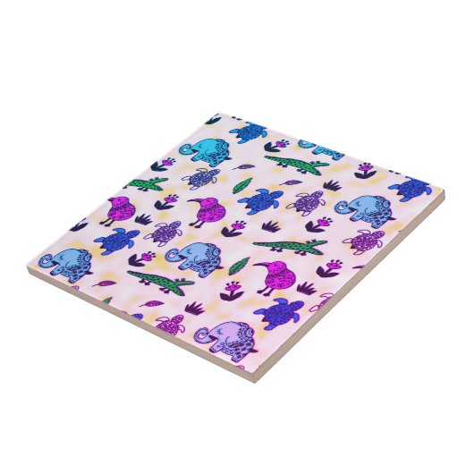 Kleurstofafdrukken Tegeltje (Zijkant)