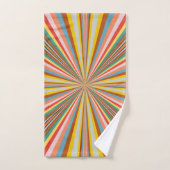Kleurstofbarsting van de retrorestrepen bad handdoek (Handdoek)