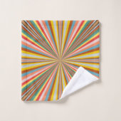 Kleurstofbarsting van de retrorestrepen bad handdoek (Wasdoekje)