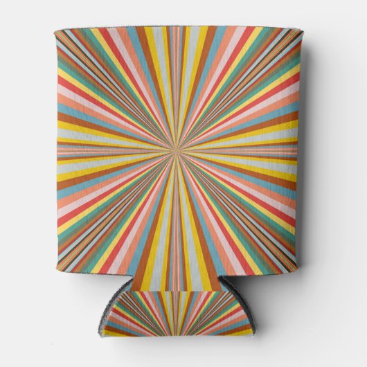 Kleurstofbarsting van de retrorestrepen blikjeskoeler (Voorkant)