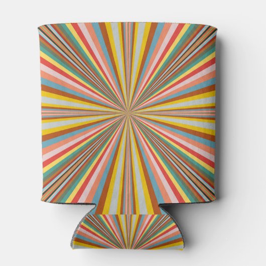 Kleurstofbarsting van de retrorestrepen blikjeskoeler (Achterkant)